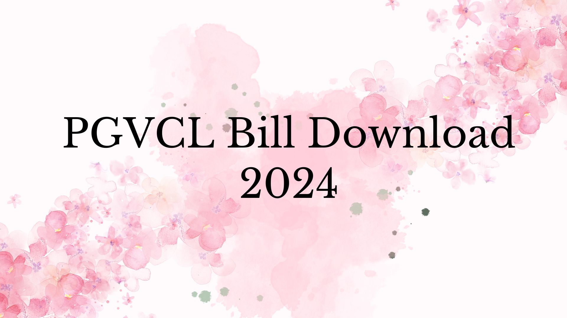 PGVCL Bill Download 2024