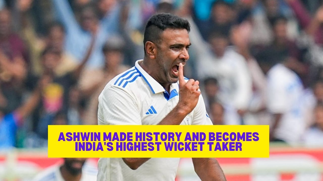 Ashwin made history and Becomes India's Highest Wicket Taker